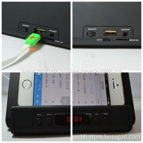 Portable Induction Speaker, Supports iPod/iPhone 5/FM Radio/U-disk/TF-card for 16GB at Most